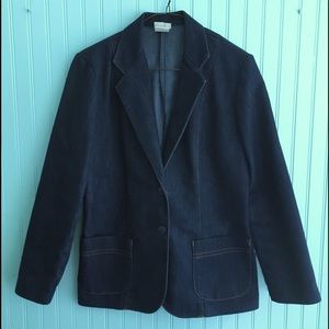 Stockton of Dallas size 10 denim blazer career wear suit separate